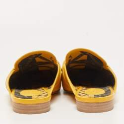 Hermes Yellow Leather Oz Flat Mules Size 41