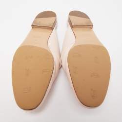 Hermes Pink Leather Oz Flat Mules Size 41
