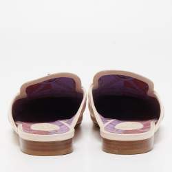 Hermes Pink Leather Oz Flat Mules Size 41