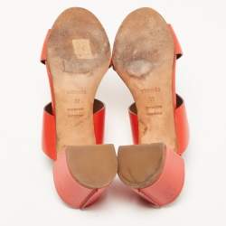 Hermes Red Leather Ostia Sandals Size 39