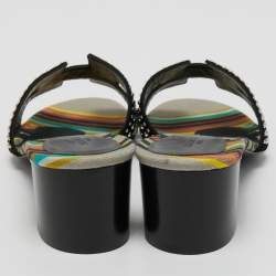 Pre Owned Hermes Black Suede Oasis Slide Sandals Size 42 
