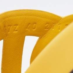 Hermes Yellow Suede Extra Sandals Size 40