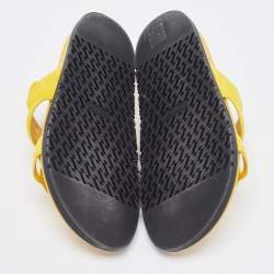 Hermes Yellow Suede Extra Sandals Size 40