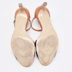 Hermes Black/Brown Patent and Leather Premiere Sandals Size 38