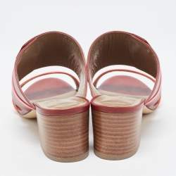 Hermes Tricolor Leather Ovation Sandals Size 38.5