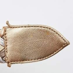 Hermes Metallic Woven Leather Sophia Espadrille Wedge Sandals Size 39