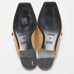 مملوكة مسبقًا Hermes Beige Leather Groupie Mules Size 37