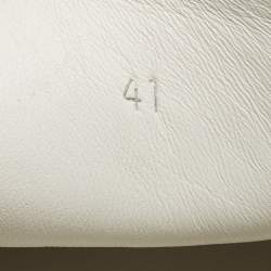 مملوكة مسبقًا Hermes White/Grey Suede and Mesh Bouncing Sneakers Size 41