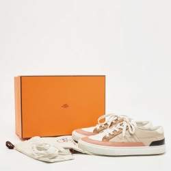Hermes Multicolor Leather Deep Low Top Sneakers Size 40