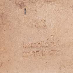 Pre Owned Hermes Brown Leather Oran  Sandals Size 36