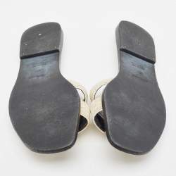 Hermes Gold Twisted Metal Thread Oran Sandals Size 39.5
