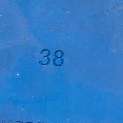 Hermes Blue D'ancre Chaine Rivage Flat Slides Size 38