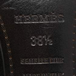 Hermes Black/Silver Glitter and Suede Night Sandals Size 38.5