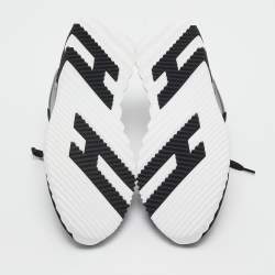 Pre Owned Hermes Black Suede and Leather Bouncing Sneakers Size 37.5