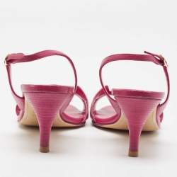 مملوكة مسبقًا Hermes Purple Leather Night Sandals Size 38