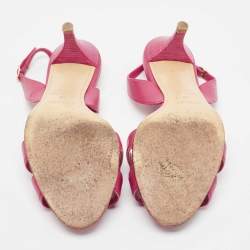 مملوكة مسبقًا Hermes Purple Leather Night Sandals Size 38