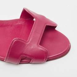 مملوكة مسبقًا Hermes Purple Leather Night Sandals Size 38