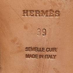 Hermes Burgundy/Black Leather Neo Ankle Boots Size 39