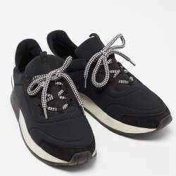 Hermes Black Fabric and Suede Miles Low Top Sneakers Size 39
