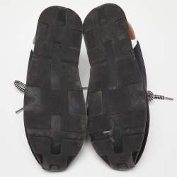 Hermes Black Fabric and Suede Miles Low Top Sneakers Size 39