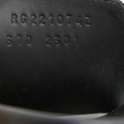 Pre Owned Hermes Black Leather Empire Thong Slides Size 37