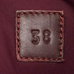 Pre Owned حذاء رياضي هيرمس مايلز جلد ونايلون أبيض/بنفسجي مقاس 38