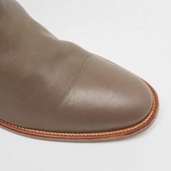 Hermes Grey Leather Jumping Boots Size 39
