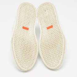 Pre Owned Hermes White Leather Daydream High Top Sneakers Size 39