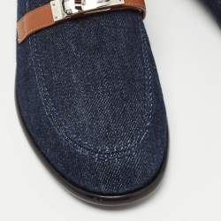 مملوكة مسبقًا Hermès Blue Denim Destin Loafers Size 36.5