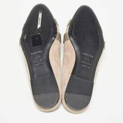 Hermes Beige Suede Roxane Flat Mules Size 37.5