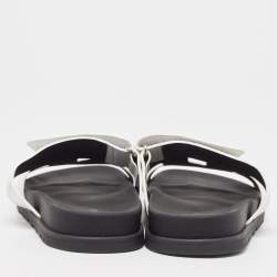 Hermes White/Brown  Crocodile Chypre Himalaya Slides Size 40