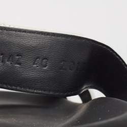 Hermes White/Brown  Crocodile Chypre Himalaya Slides Size 40
