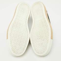 Pre Owned Hermes Navy Blue Canvas Rosa Espadrille Sneakers Size 37