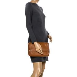 Pre Owned Hermes Cognac Courchevel Leather Toiletry Case