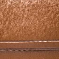 Pre Owned Hermes Cognac Courchevel Leather Toiletry Case