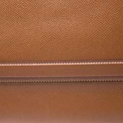 Pre Owned Hermes Cognac Courchevel Leather Toiletry Case