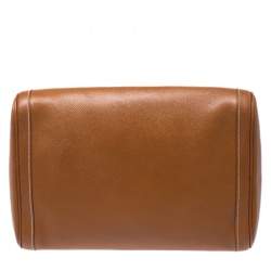 Pre Owned Hermes Cognac Courchevel Leather Toiletry Case