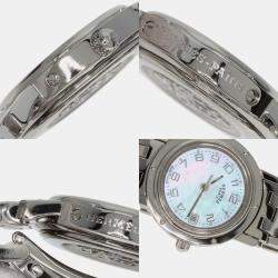 Hermes Silver Stainless Steel Clipper CL4.210 Quartz Women's Wristwatch 29 mm