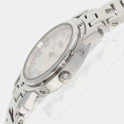 Hermes Silver Stainless Steel Clipper CL4.210 Quartz Women's Wristwatch 29 mm