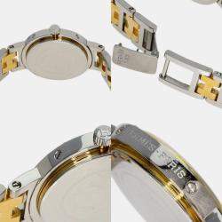Hermes Ivory Yellow Gold Plated Stainless Steel Clipper Quartz Women's Wristwatch 24 mm