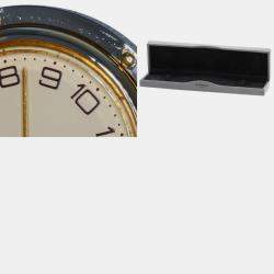 Hermes Ivory Yellow Gold Plated Stainless Steel Clipper Quartz Women's Wristwatch 24 mm