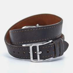 Hermes Silver Dial Stainless Steel Leather Cape Cod CC1.210 Unisex Wristwatch 23 mm