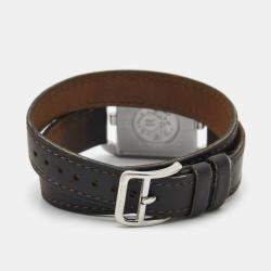 Hermes Silver Dial Stainless Steel Leather Cape Cod CC1.210 Unisex Wristwatch 23 mm