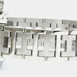 Pre Owned Hermes Blue Shell Stainless Steel Clipper Quartz Women's Wristwatch 33 mm