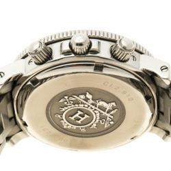 Pre Owned Hermes Black Stainless Steel Clipper CL2.910 Women's Wristwatch 40 mm
