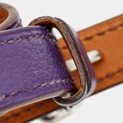 Hermes Silver Stainless Steel Leather Cape Cod CC1.210 Women's Wristwatch 23 mm