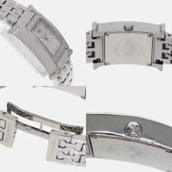 Hermes Ivory Stainless Steel Heure H Quartz Women's Wristwatch 21 mm