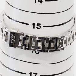 Hermes Grey Stainless Steel Clipper CL4.230 Quartz Women's Wristwatch 24 mm