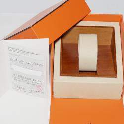 Hermes Grey Stainless Steel Clipper CL4.230 Quartz Women's Wristwatch 24 mm
