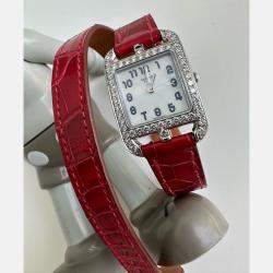 Hermes Steel Large Diamond CAPE COD W043610WW00 Women's Wristwatch 23 mm
